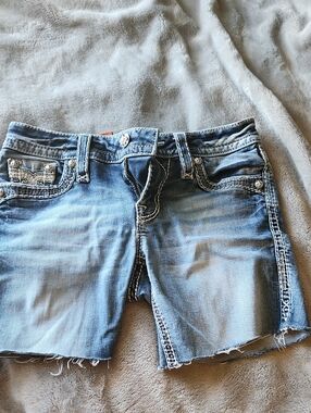 Rock Revival Blue Denim Cutoff Shorts